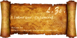 Limberger Zsigmond névjegykártya